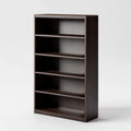 Regał biblioteczny z 5 otwartymi przegrodami w kolorze wenge, z płyty wiórowej laminowanej, 80 x 30 x 180 cm