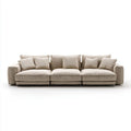 Beżowa modułowa sofa trzyosobowa z tkaniny 300 x 105 x 85 cm