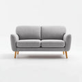 Sofa 2-osobowa szara z tapicerką poliestrową, 145 x 78 x 84 cm