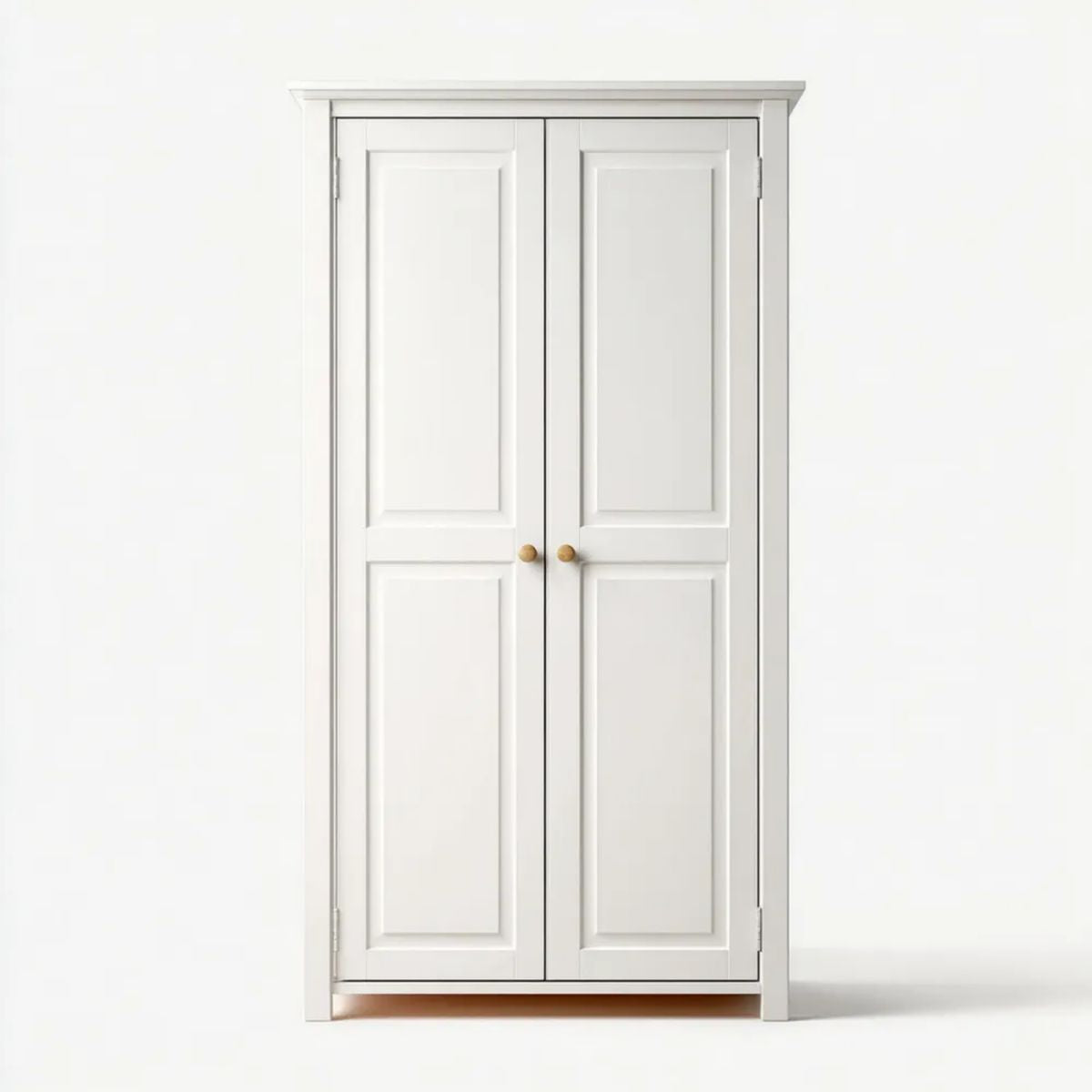 Szafa dwudrzwiowa biała z płyty MDF i płyty wiórowej laminowanej, 90 × 50 × 190 cm