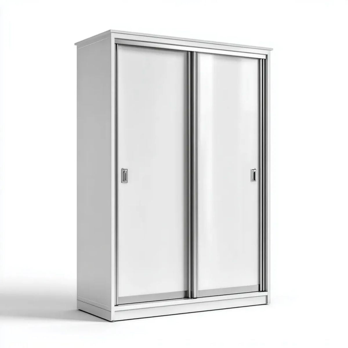 Biała szafa przesuwna z płyty wiórowej laminowanej 120 x 60 x 200 cm