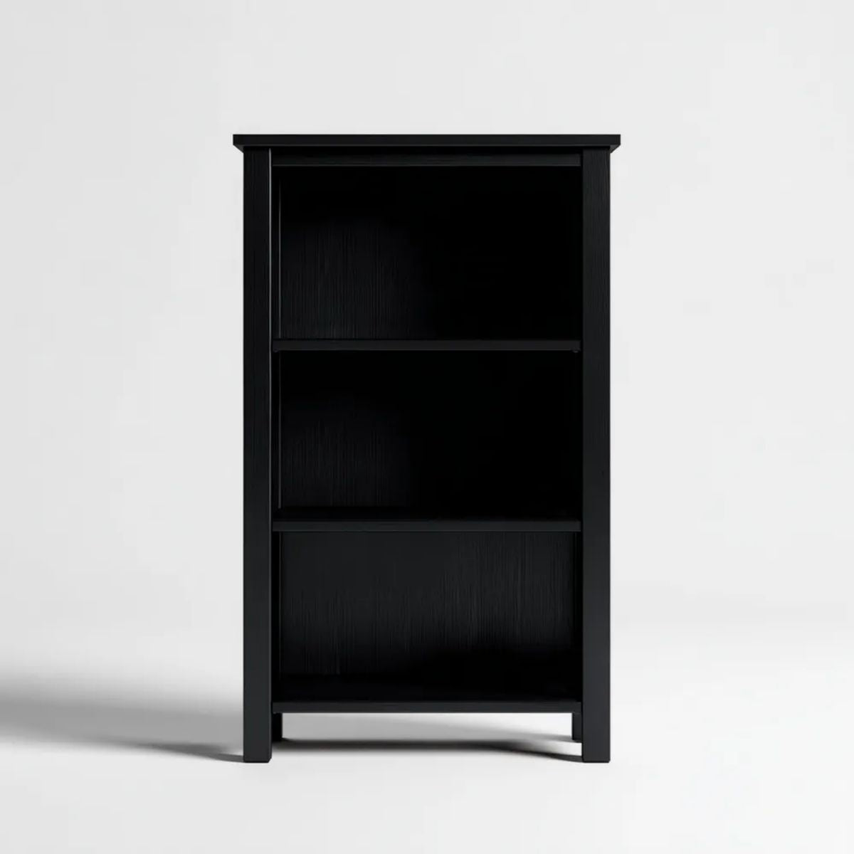 Czarny regał biblioteczny z płyty MDF 60 x 30 x 100 cm, 3 półki