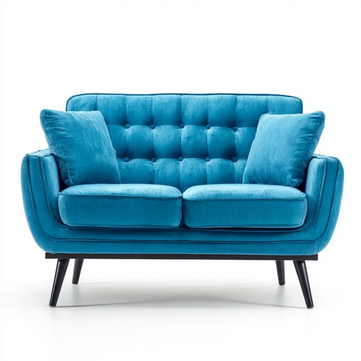 Dwuosobowa sofa z aksamitu turkusowa 150 x 86 x 88 cm