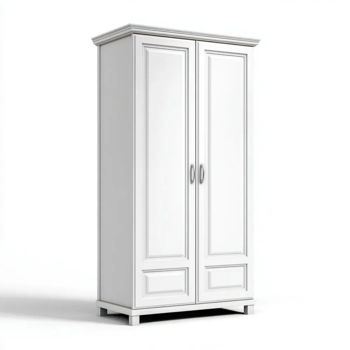 Biała szafa dwudrzwiowa z płyty MDF 100 × 55 × 200 cm